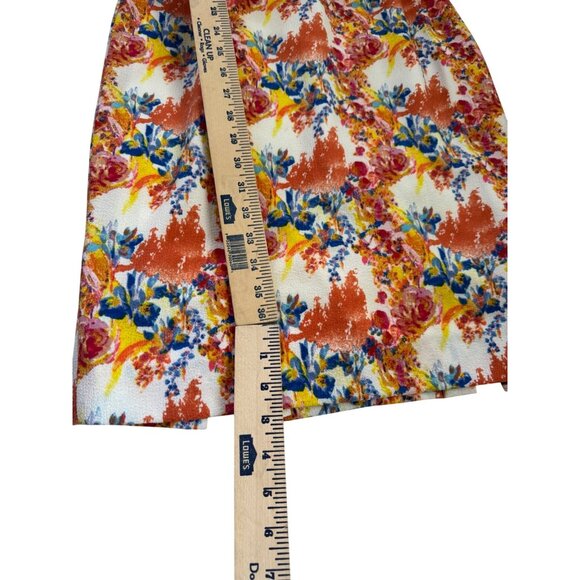 Antonio Melani Floral Print Cap Sleeve Dress With Zipper Accents Size 2 - Picture 10 of 14